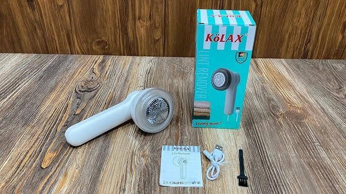 Kolax Germany Premium Rechargeable Fabric Shaver & Lint Remover – Electric Sweater Defuzzer with Stainless Steel Blades, Digital Display, USB Charging & High-Performance Motor