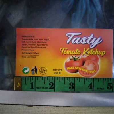 Bottle Label (Tomato ketchup sauce)