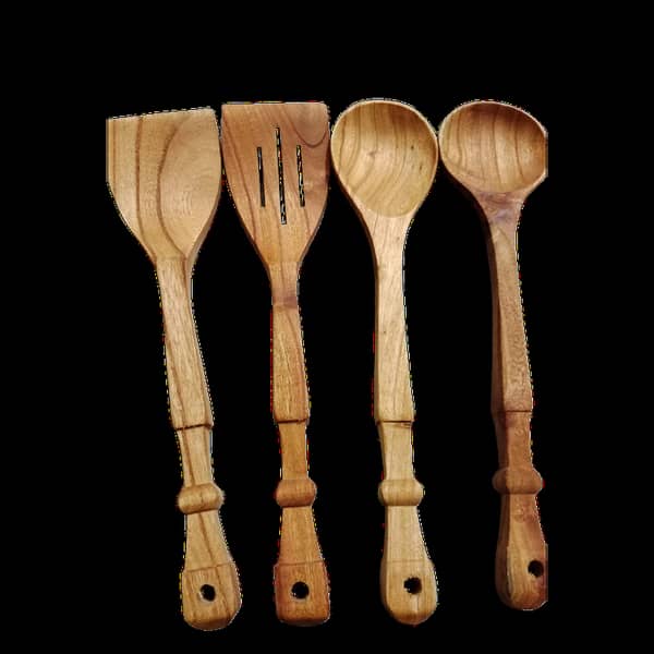 Unique Design 4Pc  Wooden Cooking Ultensils