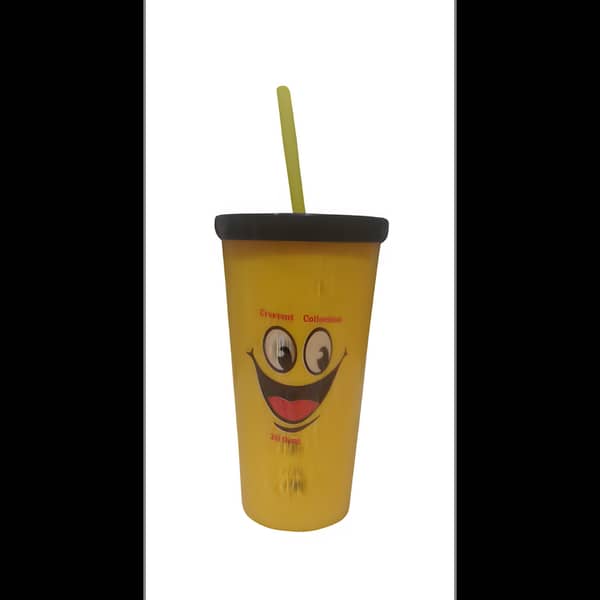 Smile Straw Plastic Glass For Kids-easy to handle