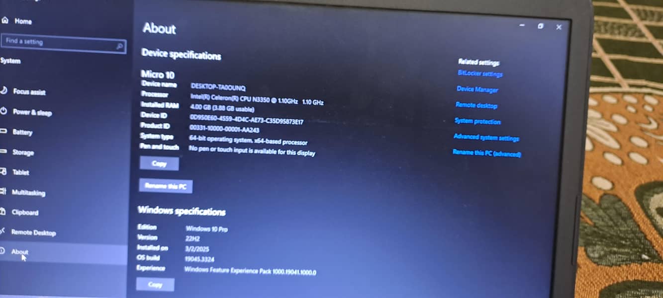 hp lapotop 4