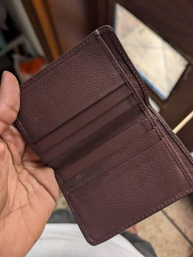 Bifold Dark Brown Leather Mini Wallet