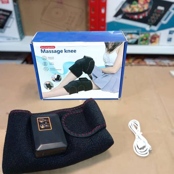 Rechargeable Knee Messager Belt Warm Hot Compress Knee Vibration Messager Belt For Pain Relief