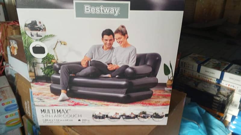 BESTWAY Multi Max 5 in 1 Sofa Cum Bed Air Couch with Air Pump