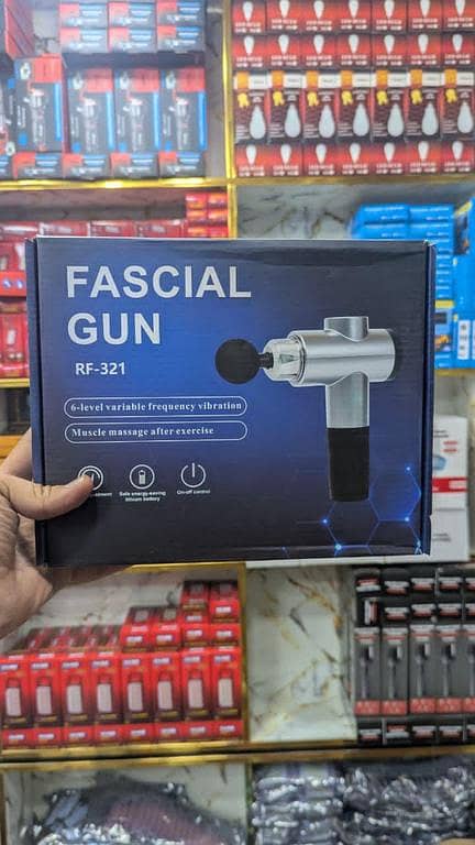 Cordless Fascial Gunn Deep Muscle Vibrating Messager High Frequency Vibration with 4 interchangeable Head
