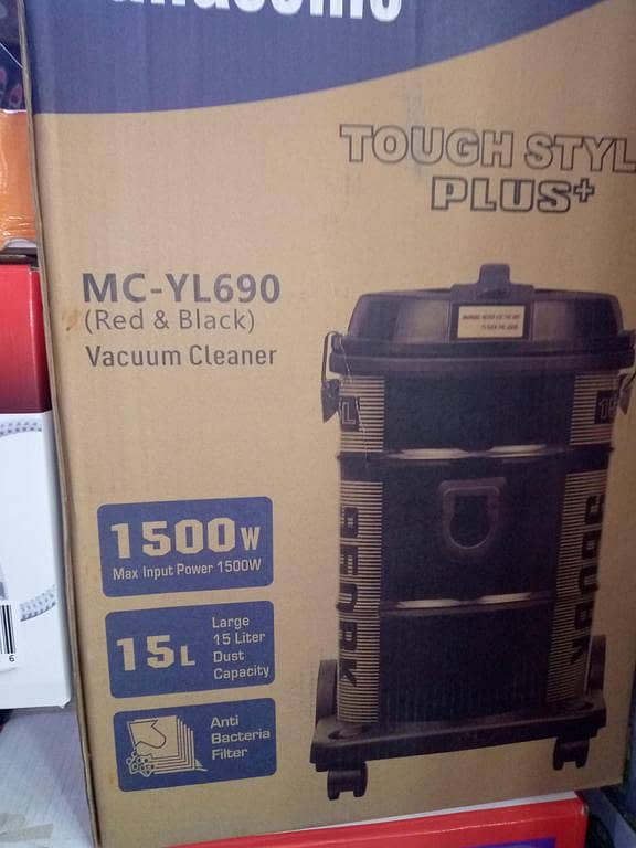 PANASONIC Tough Style Plus+ High Power - 1500 Watts Vacuum Cleaner Machine Strong Suction 15 Liter Dust Capacity with Strong Metal Body