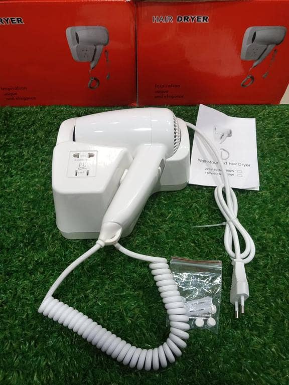 Electric Wall Mounted Hair Dryer with Stand