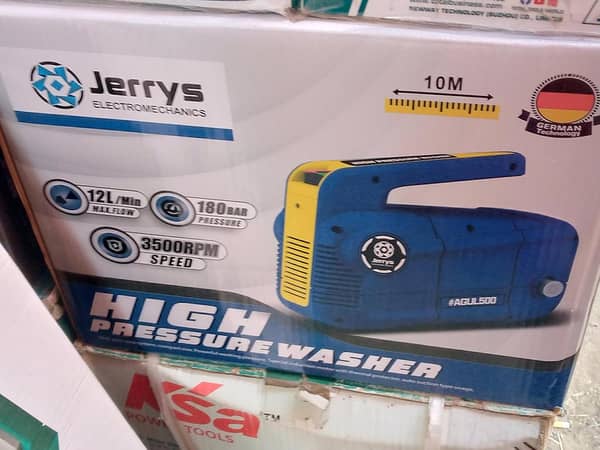 Jerry's German Auto Stop High Pressure Car Washer Jet Cleaner - 180 Bar induction Motor with Complete Accessories
