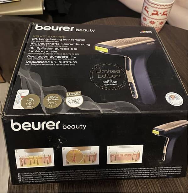 German Beurer Velvet Skin Pro Long Lasting Hair Removal Device IPL-8800