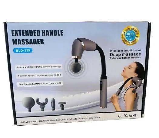 Blueidea Fascial Gunn Deep Muscle Vibrating Fitness Messager Gunn Extended Handle Messager with USB Charging