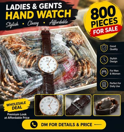 800 Pcs Ladies & Gents Fashion Watches – Wholesale Lot