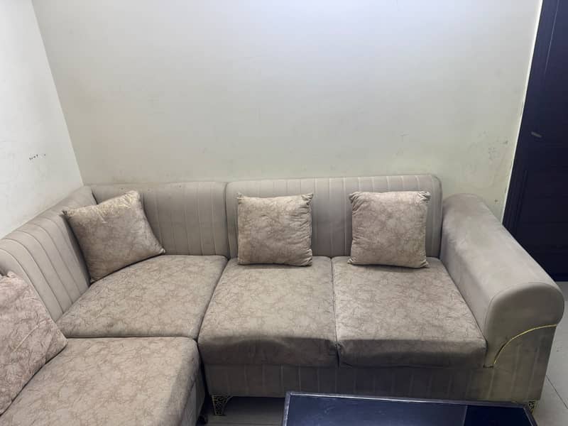 L Shape Sofa with Center Table 1