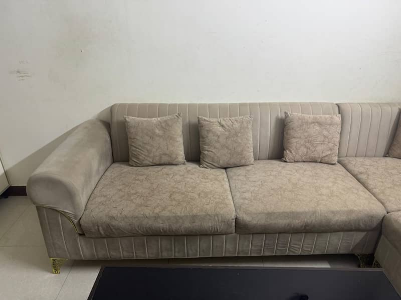 L Shape Sofa with Center Table 2
