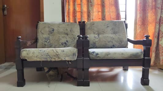 Wooden Sofa Set – Price Negotiable