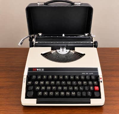 Original Type writer WELCO 250 De Luxe Made in Japan- Vintage