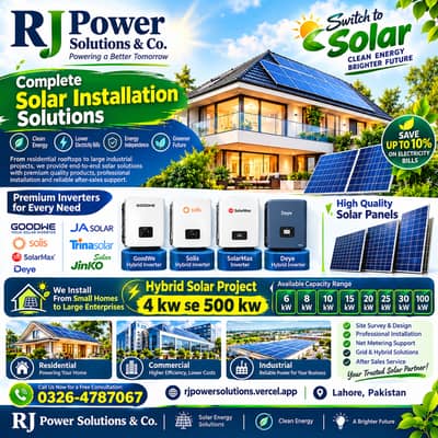 SWITCH TO SOLAR — POWER YOUR FUTURE, SAVE ON ELECTRICITY!