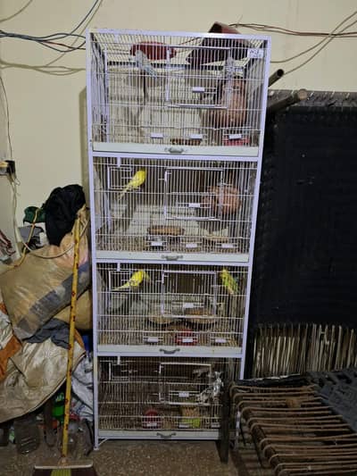 4 Layer Bird Cage – Large Size | Budgies & Small Birds Cage