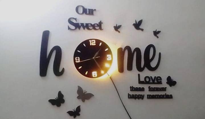 3D wall clock 4