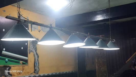 SNOOKER TABLE LIGHTS OR KAPRA USED