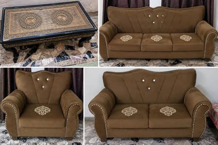 sofa set and table for sale