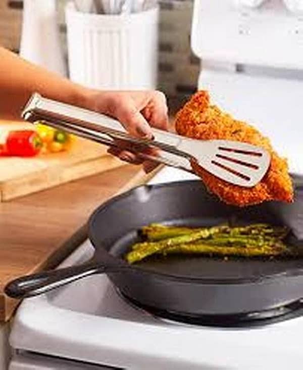 Stainless Steel Food Tong Spoon Fry Tool Speciality Kitchen Tools