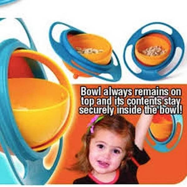 Universal Gyro Bowl Baby Feeding Dish 360 Rotate Spill-Proof Baby Gyro Bowl Children's Tableware Baby Gyro Bowl Kids Eating Bowl