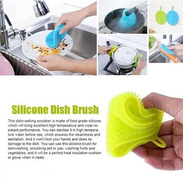 Silicone Dish Pot Antibacterial Wash Plate Moldless Brush Cleaning Tools for home Kitchen Tool