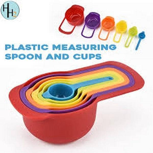 Plastic Colorful Measuring Spoon Measuring Cup 6 pcs Set Multi-Function Spoons Kitchen Tools Set