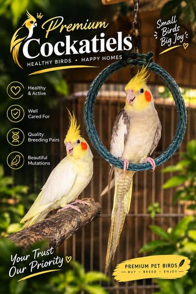 Cocktail/Budgies pairs available. For details READ DESCRIPTION.