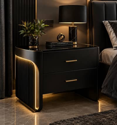 Luxury black and Golden Side Table 10th Traders - Opulent & Oak