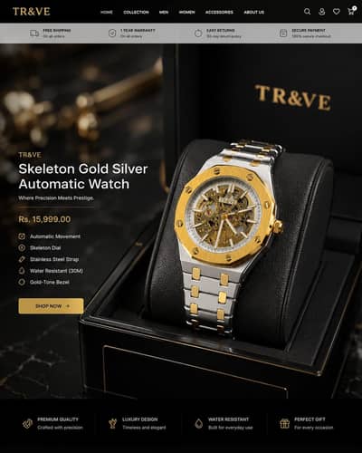 Automatic Skeleton Watch–Self-Winding | Stainless Steel Luxury Piece5,