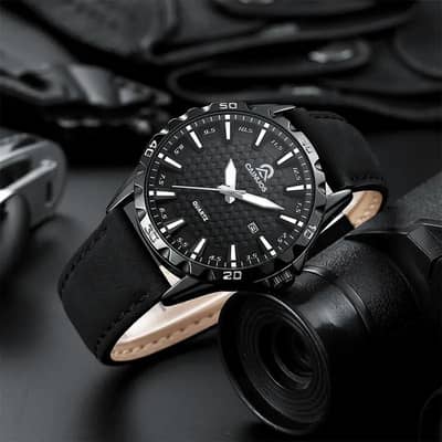 CAINUOS All Black Sporty Analog Watch for Men (Brand New)