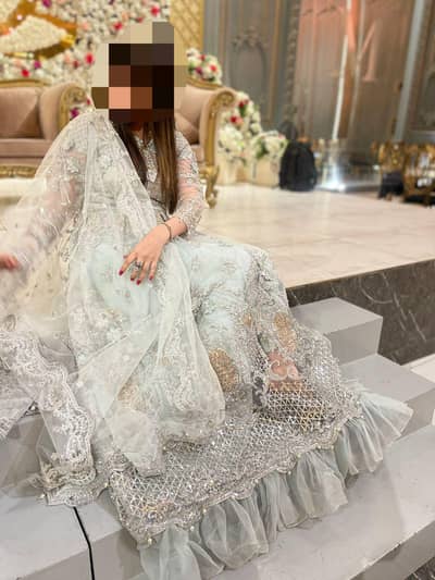 engagement maxi  and mehroon organza maxi