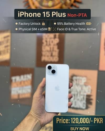 iPhone 15 Plus (Non-PTA) – 95% Battery Health |