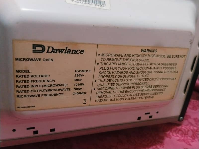 Dawlance oven 1