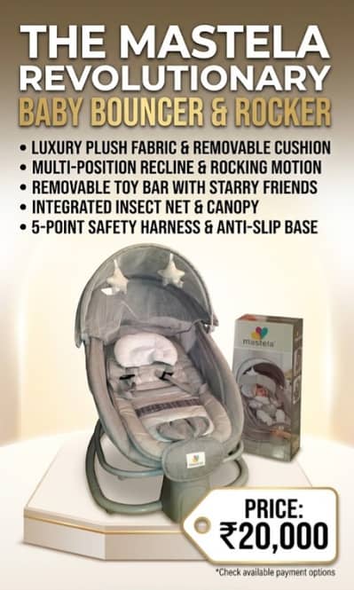 Mastela Revolutionary Baby Bouncer & Rocker – Premium Comfort for Bab