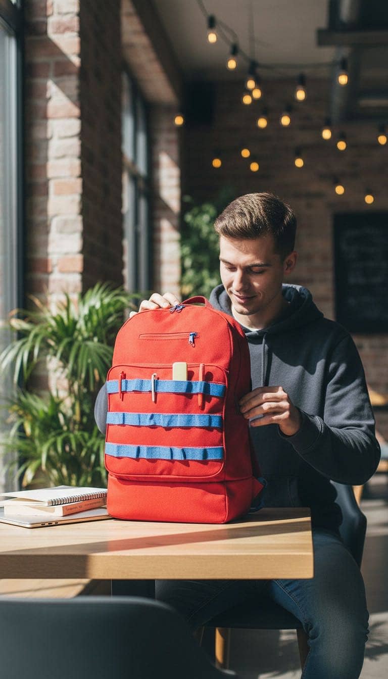 Tokyo Red Blue Backpack 2