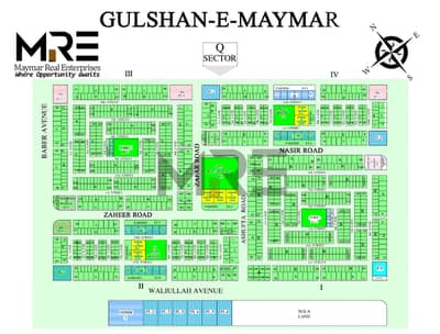 145 Sq Yards Corner Plot For Sale in Sector Q Gulshan-e-Maymar