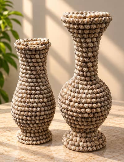 vases, blue pottery