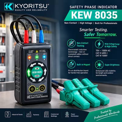 Kyoritsu KEW 8035 Non-Contact Safety Phase Indicator Phase Sequence