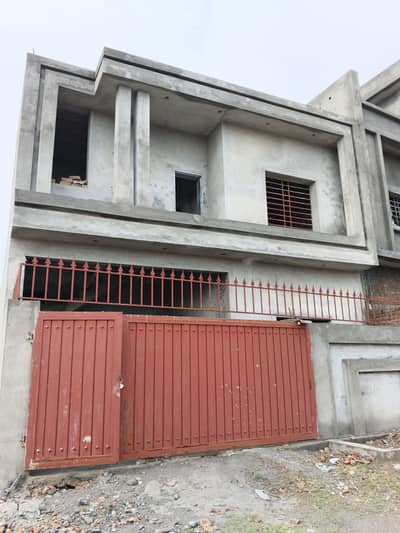 5 marla 1.5 story Grey structure house