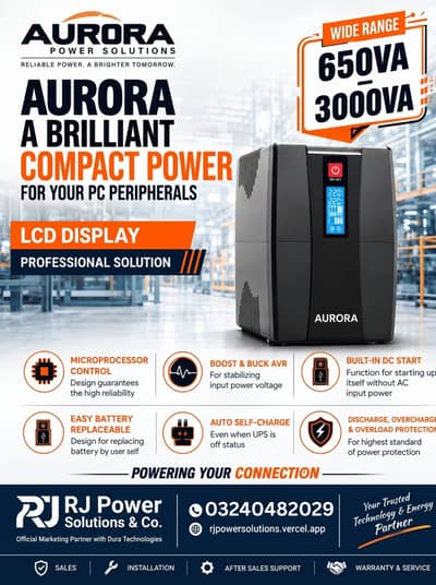  AURORA UPS — POWER THAT NEVER LETS YOU DOWN! 