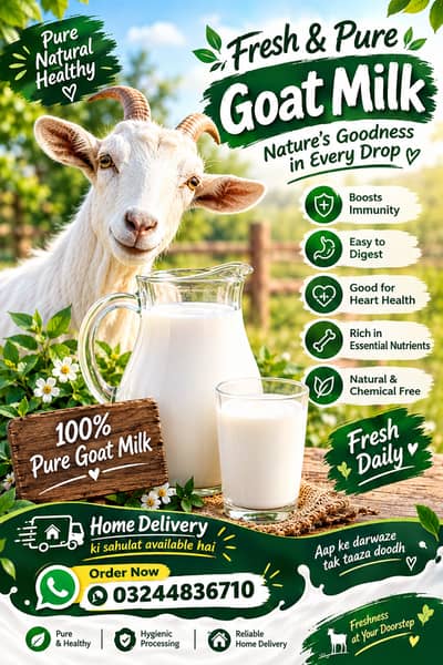 Fresh Goat Milk At Your Doorstep