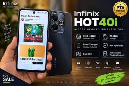 Infinix Hot 40i 8+8GB RAM 256GB | PTA Approved