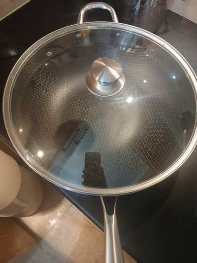honeycomb laser coated karahi and tawa