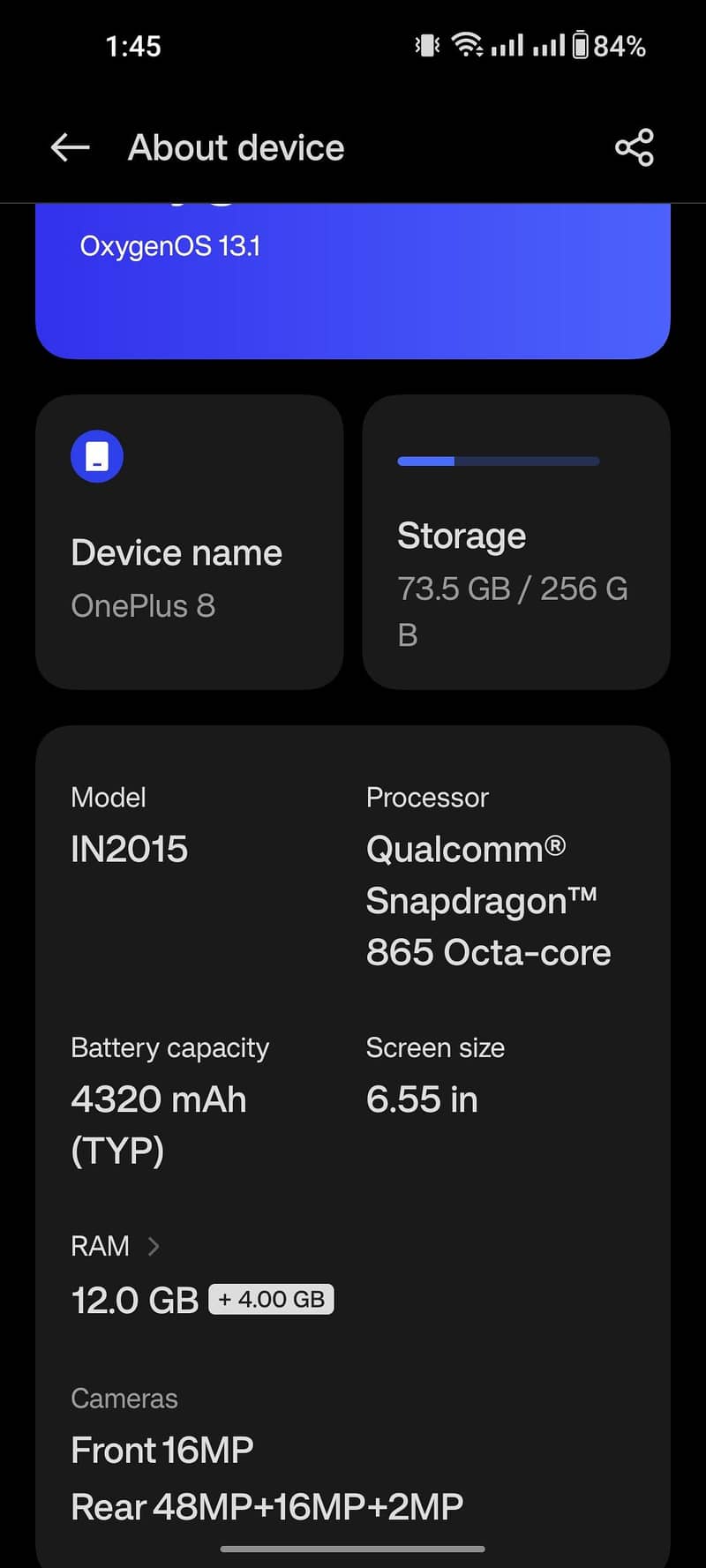 One Plus 8 6