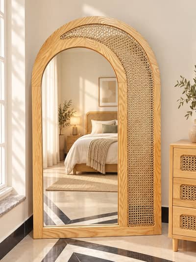 Arched Cane Mirror