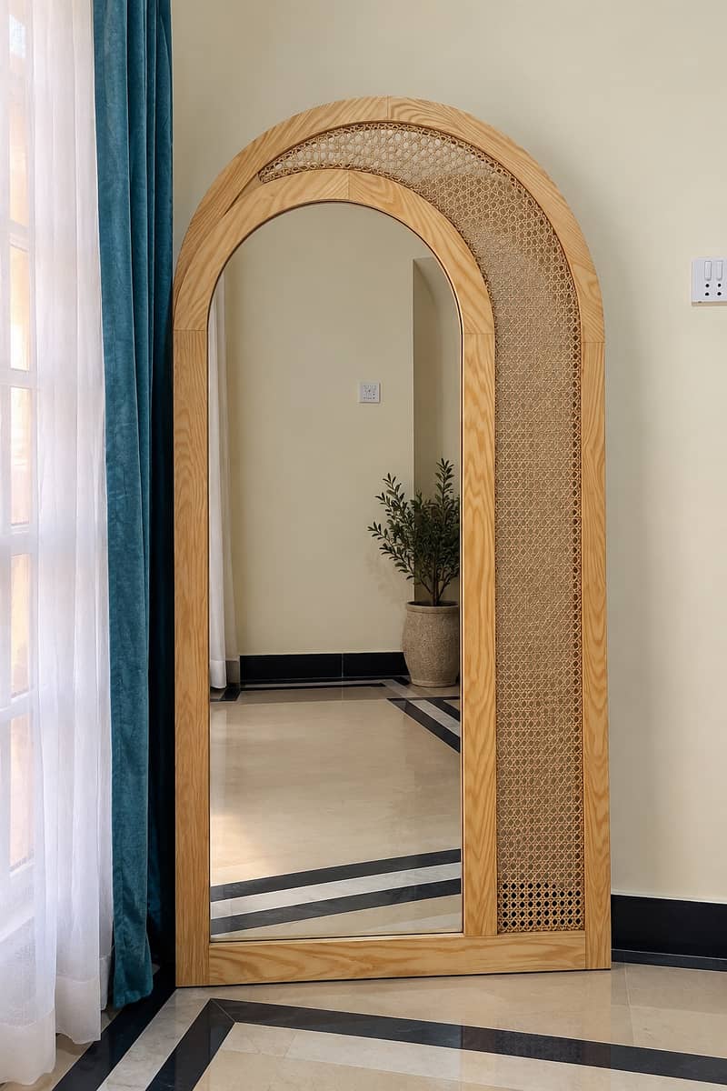 Arched Cane Mirror 1