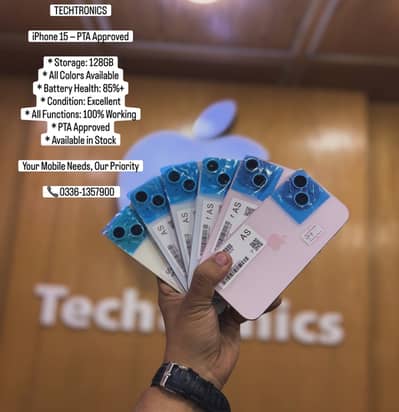 Apple iPhone 15 128 Gb PTA Approved All Colors