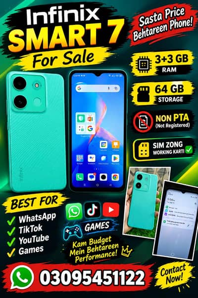 Infinix Smart 7 ONLY ZONG WORKING
